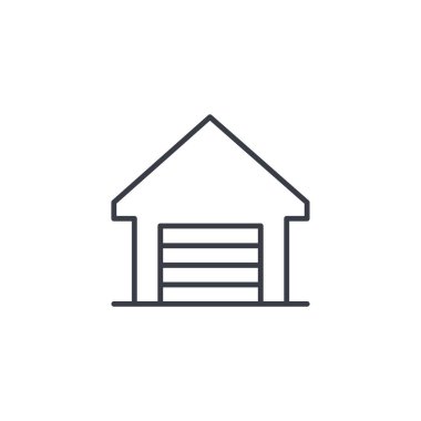 Garaj ince çizgi simgesi. 