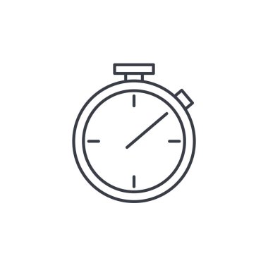 Kronometre ince çizgi simgesi. 