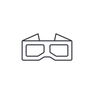 gözlük film ince çizgi simgesi için. 