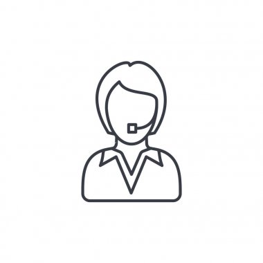 Avatar işkadını ince çizgi simgesi. 