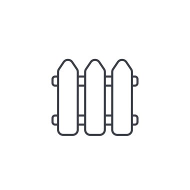 çit ince çizgi simgesi. 