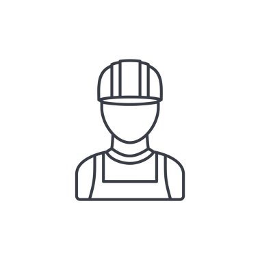 Avatar Builder iin hemlet ince bir çizgi simgesi. 