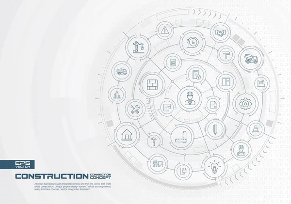 Résumé des technologies de construction . — Image vectorielle