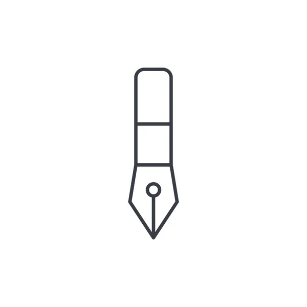 Stylo plume fine ligne icône . — Image vectorielle