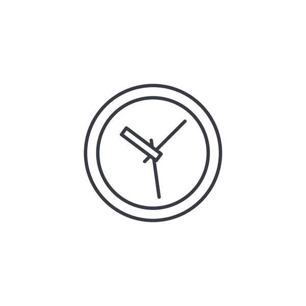 Reloj, tiempo, ver la línea delgada icono . — Archivo Imágenes Vectoriales