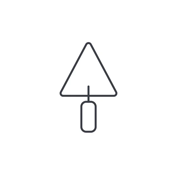 Simító eszköz vékony vonal ikon. — Stock Vector