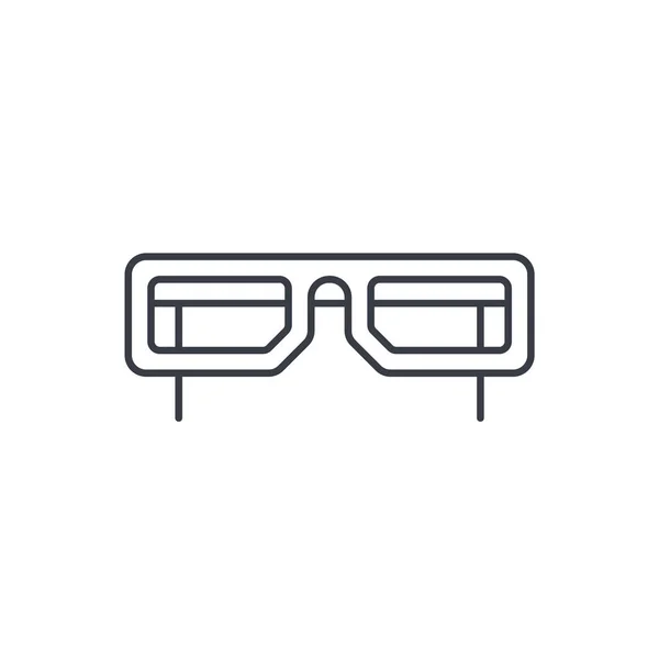 Óculos ícone linha fina . — Vetor de Stock