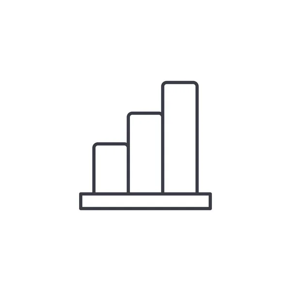 Tillväxt graph-diagram, framgång på marknaden, bunkra bar — Stock vektor
