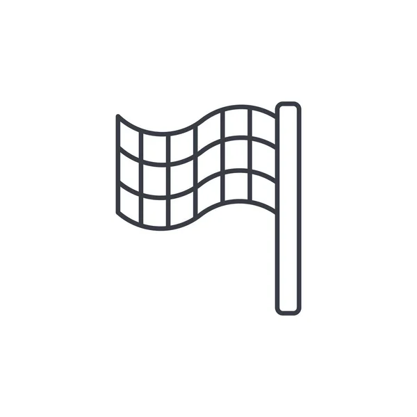 Finish flag thin line icon. — Stock Vector