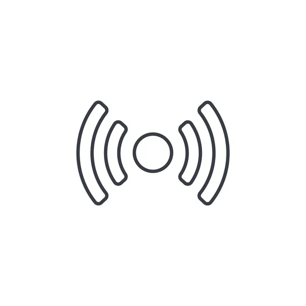 Erişim noktası, wi-fi sinyal, anten ince çizgi simgesi. — Stok Vektör