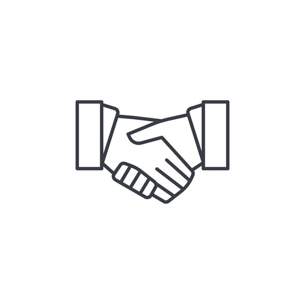 handshake thin line icon. 