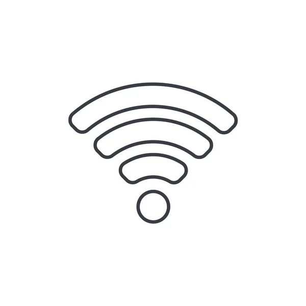 Wi-fi sinyal ince çizgi simgesi. — Stok Vektör