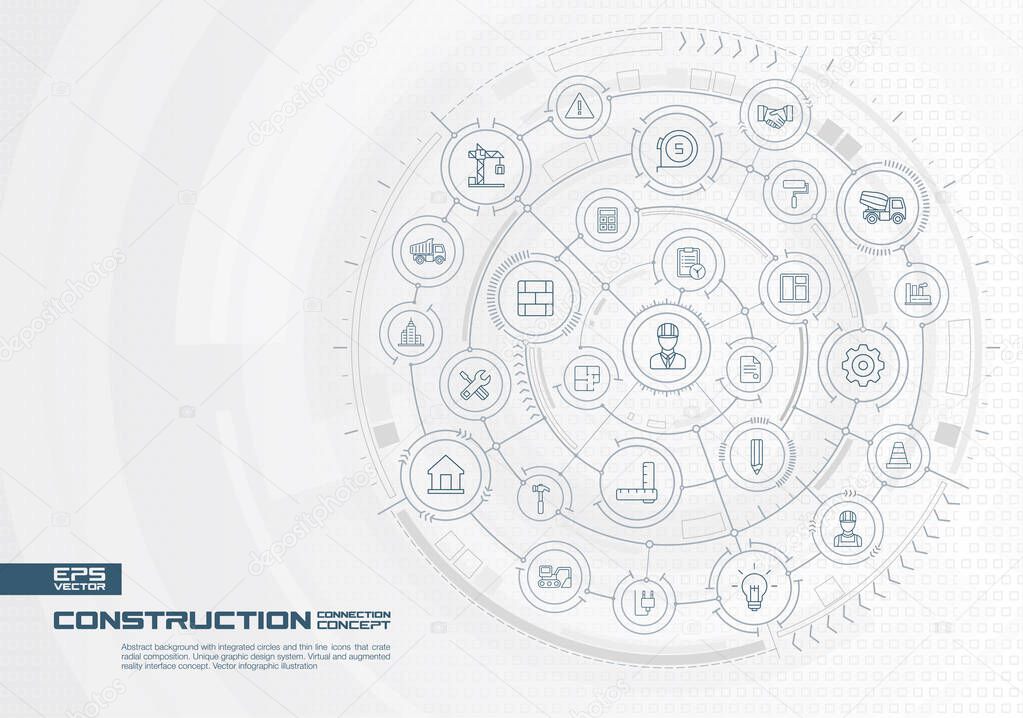 Abstract construction technology background. 