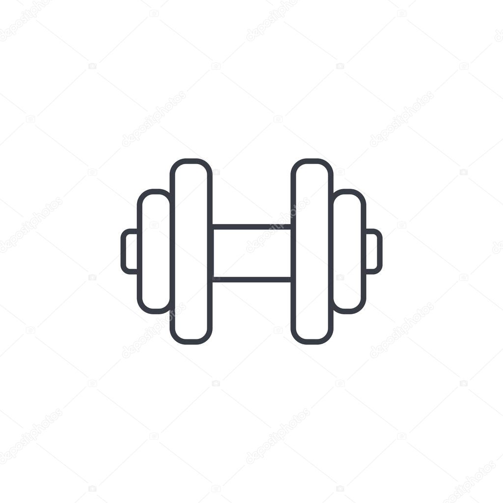 dumbbell, sport, gym thin line icon. 