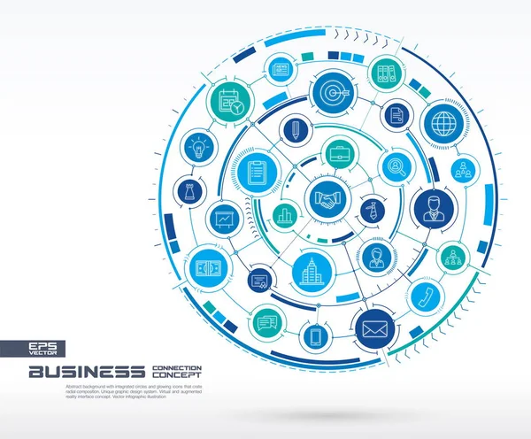 Système de connexion numérique avec cercles — Image vectorielle