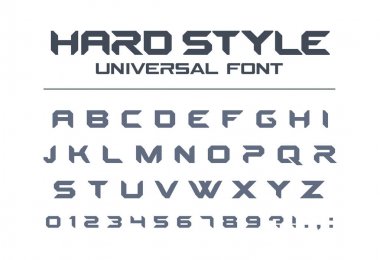 Sert stil evrensel yazı tipi. 