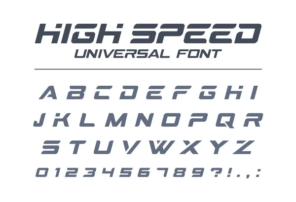 High speed universal font. — Stock Vector