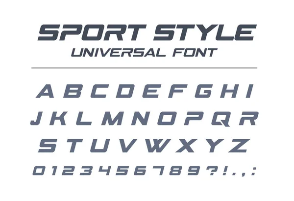 Sport style universal font. — Stock Vector