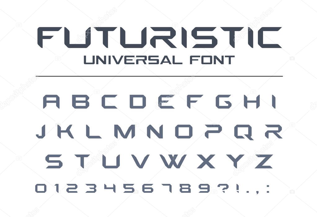 Technology universal  font. 