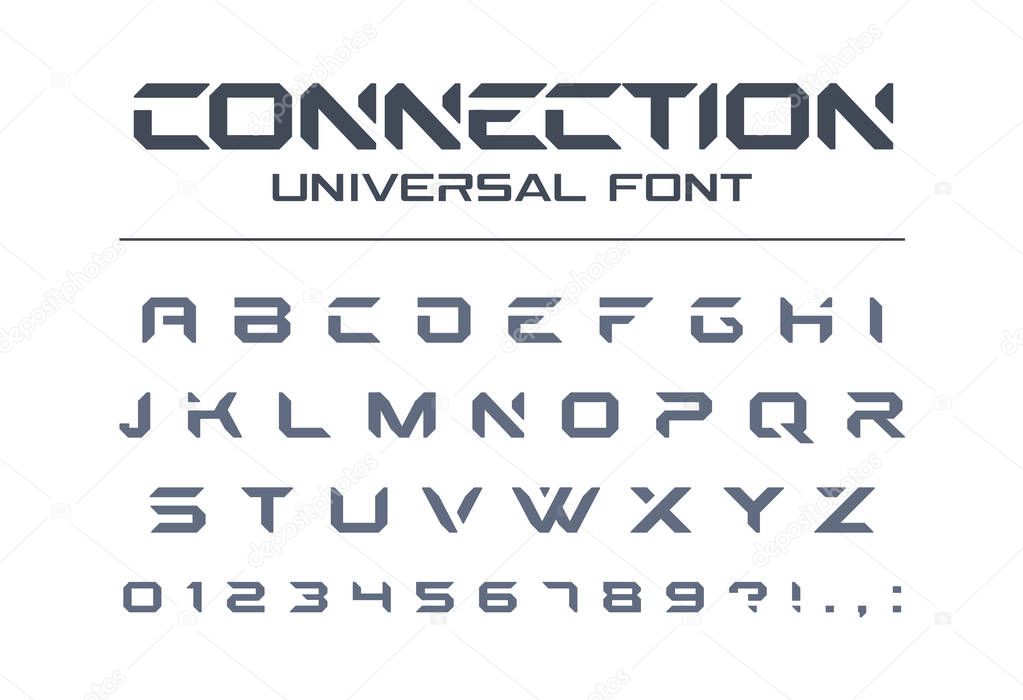 Technology universal  font. 