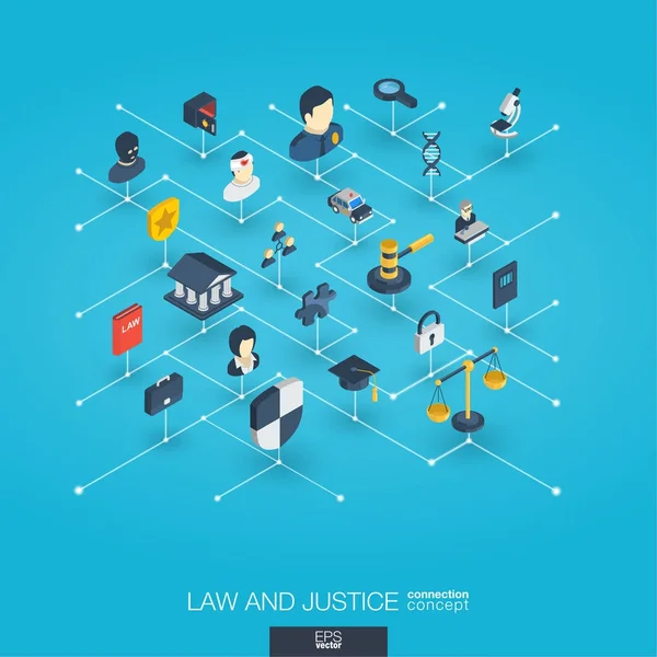 正義と法の等尺性のアイコン — ストックベクタ