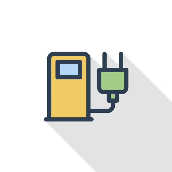Electric vehicle charging station icon — Stock Vector