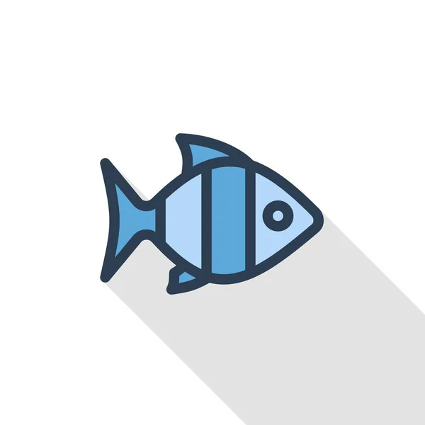 Blue fish icon — Stock Vector