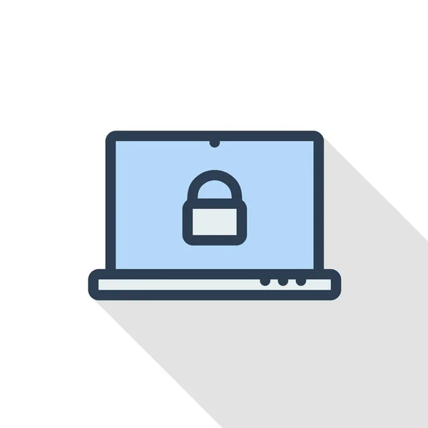 Значок пароля входу в систему ноутбука — стоковий вектор