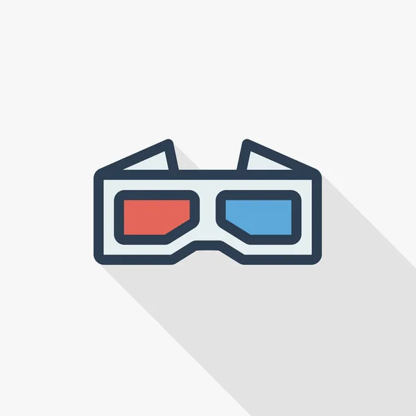 Óculos para ícone de filme — Vetor de Stock