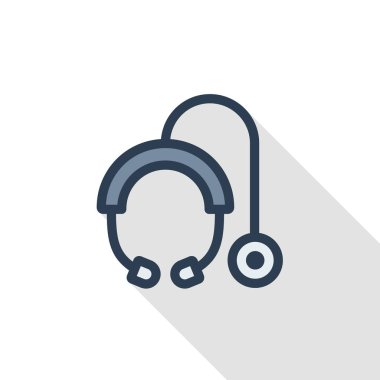 phonendoscope ince bir çizgi simgesi