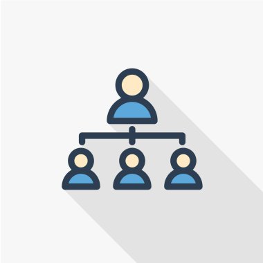 Hiyerarşi illüstrasyon ince çizgi simgesi