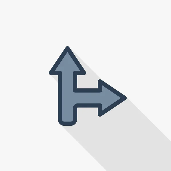 Flecha cruz icono — Vector de stock