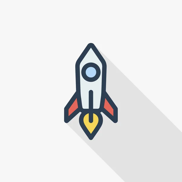 Inicio, icono de lanzamiento de cohetes — Vector de stock