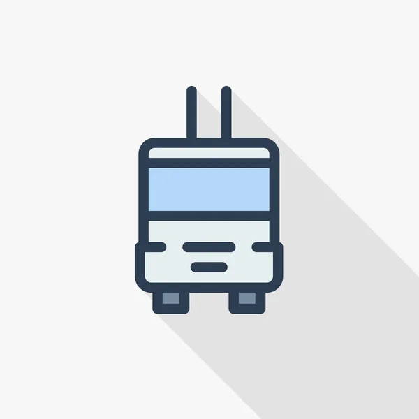 Trolleybus line icon — Stock Vector