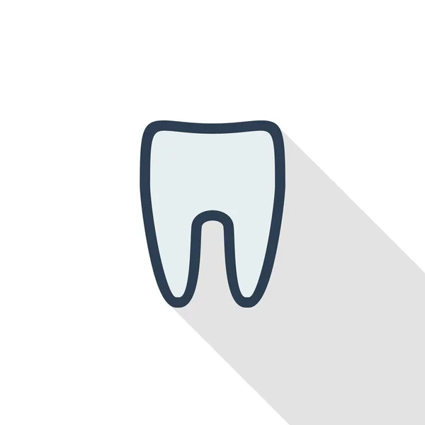 Tooth thin line icon — Stock Vector