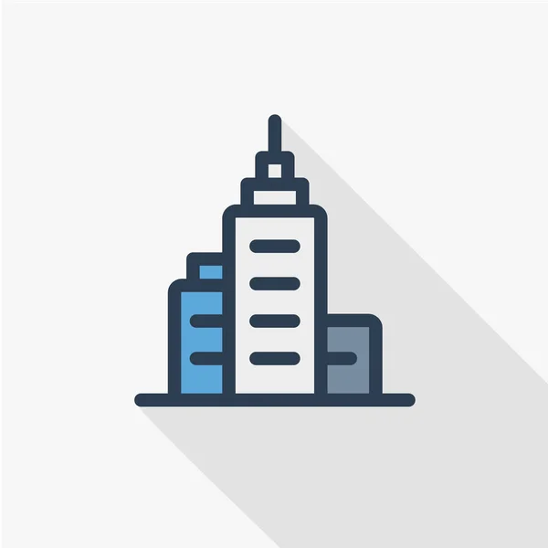 Office város épület ikonjára — Stock Vector