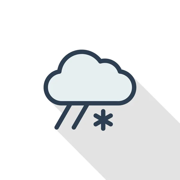 Ikone für Schnee und Regen — Stockvektor