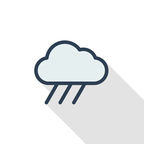 Chmury, deszcz Pogoda ikona — Wektor stockowy