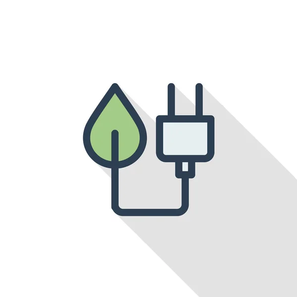Green plug icon — Stock Vector