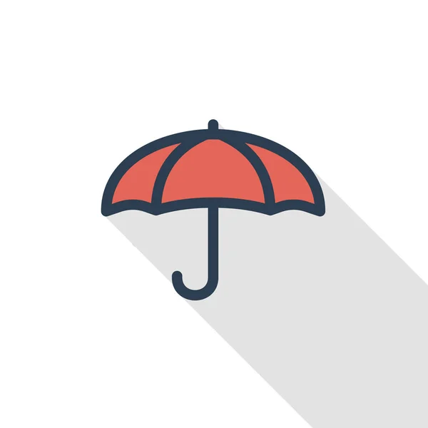 Paraply tunn linje-ikonen — Stock vektor