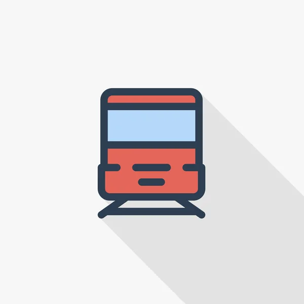 Icono de línea tren — Vector de stock