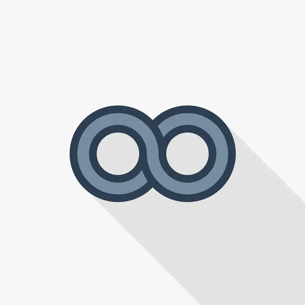 Infinity symbol, flat line icon — Stock Vector