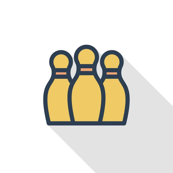Quilles de bowling icône — Image vectorielle