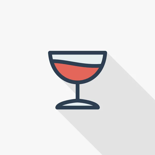 Icono de copa de vino o cóctel — Vector de stock