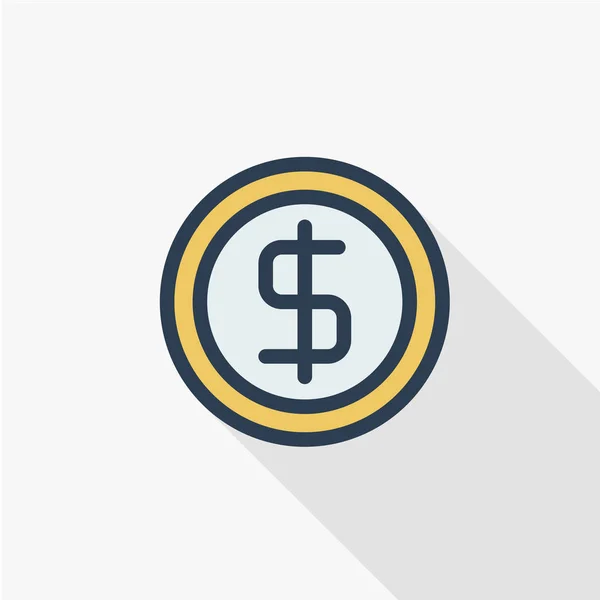 Münzen-Dollar-Symbol — Stockvektor