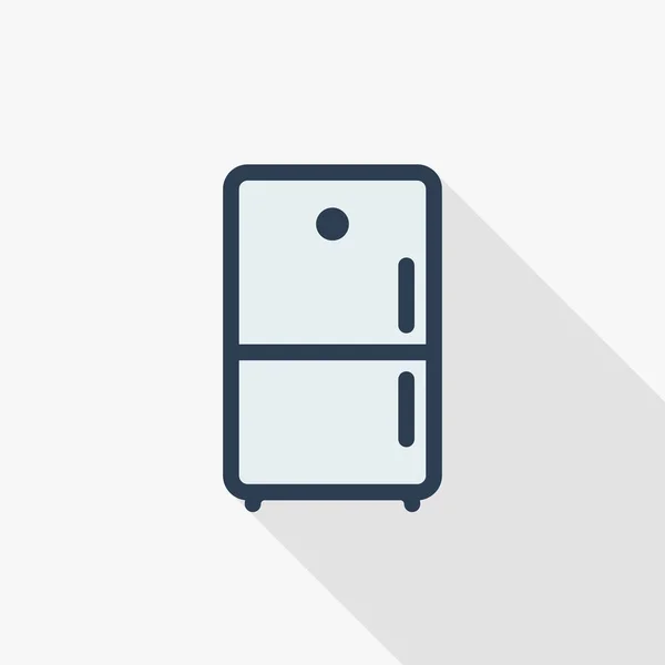 Icono de línea delgada refrigerador — Vector de stock