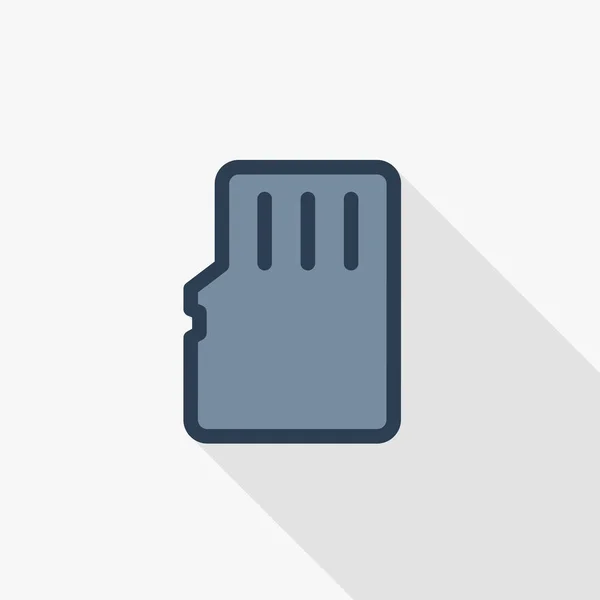 Memoria flash icona della scheda SD — Vettoriale Stock