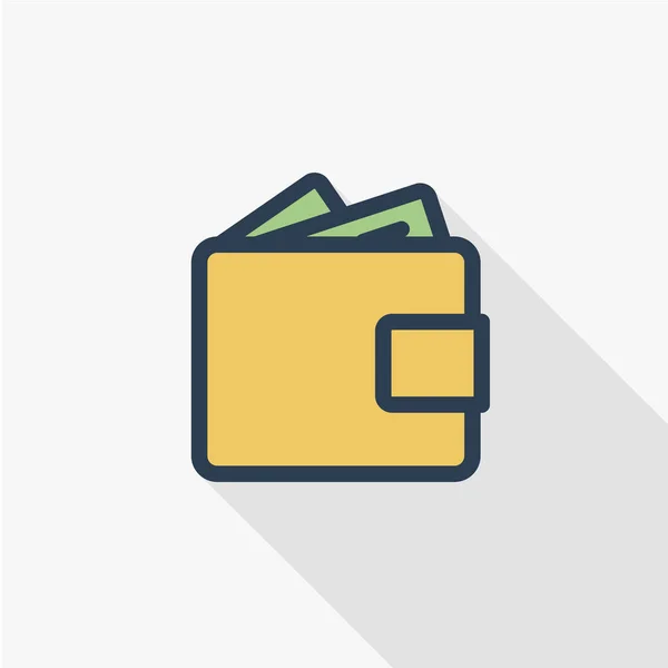 Wallet with money cash icon — Stock Vector