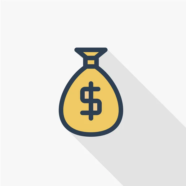 Icono de bolsa de dinero — Vector de stock