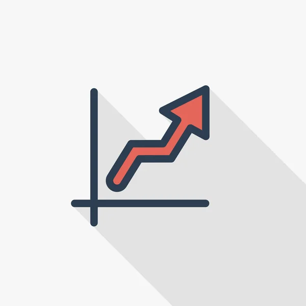 Gráfico gráfico gráfico de crescimento ícone —  Vetores de Stock